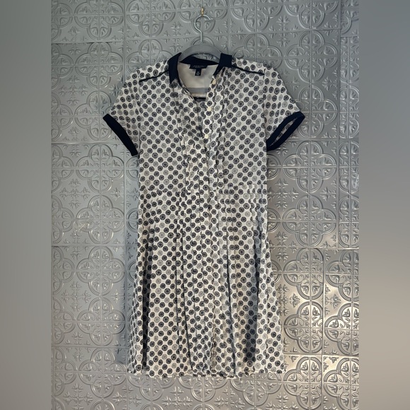 Jason Wu Dresses & Skirts - Jason Wu Bicycle Wheel Print Pin Up Black White Collared Skater Dress
